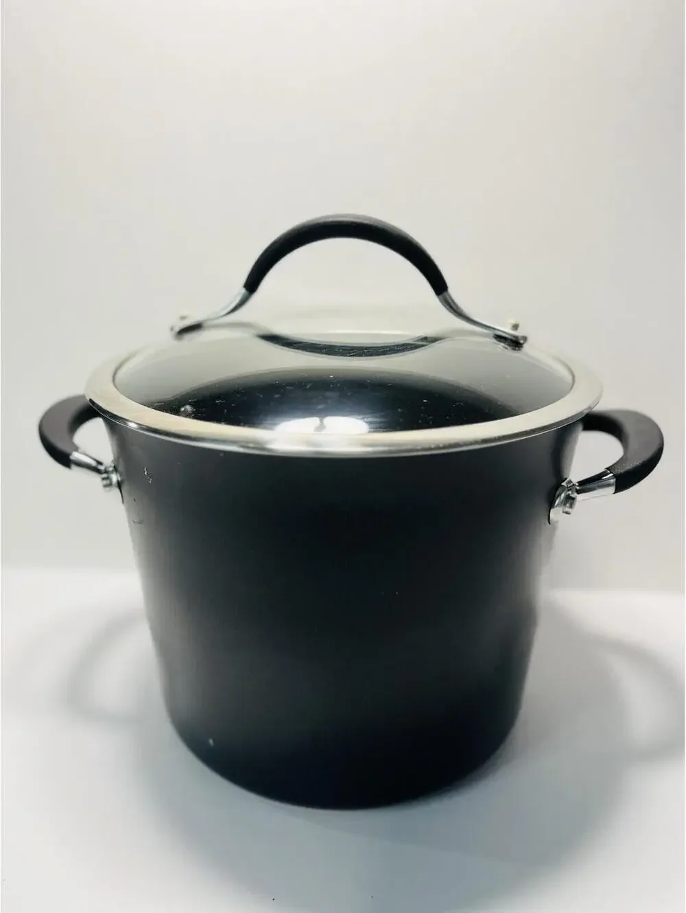 Circulon Stock Pot 8 Qt Premier Professional Non Stick Glass Lid Silicon Handle